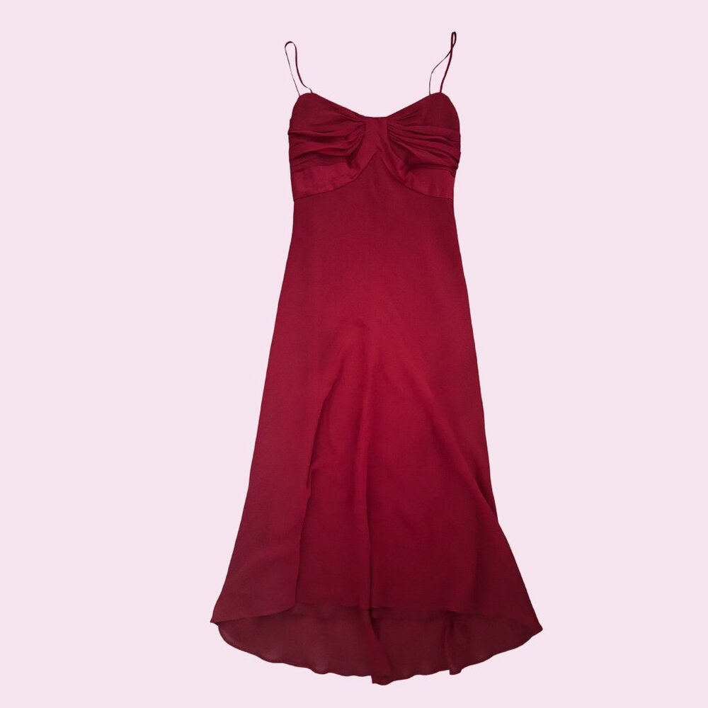 Anne Klein Silk Red Dress Size 4